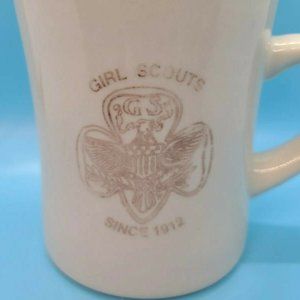 Girl Scouts Crest Coffee Mug Heavy Diner Style M ware Vintage "Since 1912"